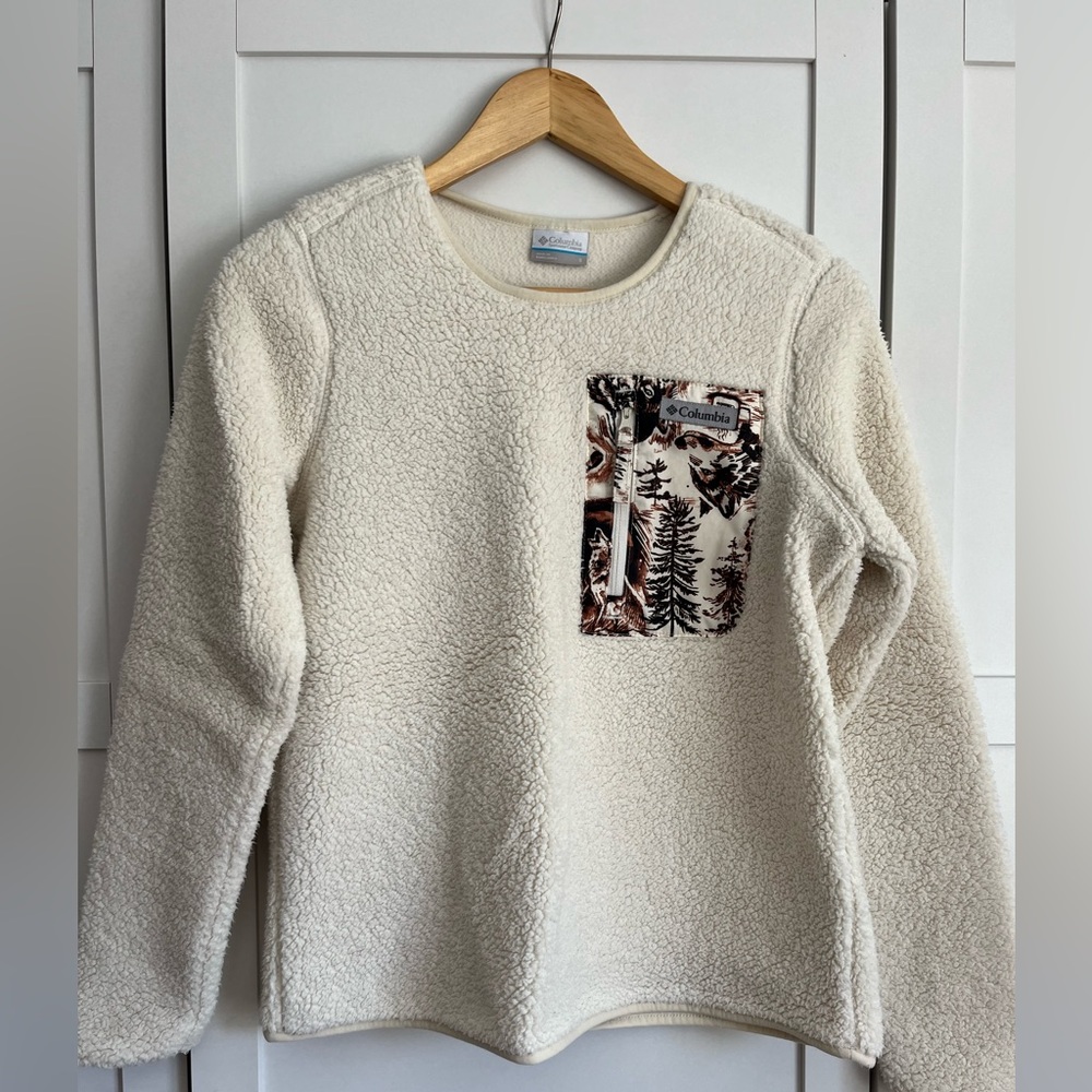 Columbia Cream Fleece Pullover